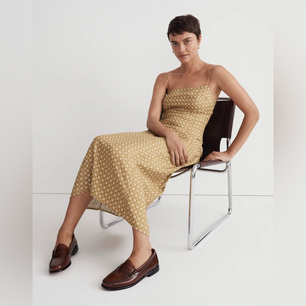 Madewell Square-Neck Midi Slip Dress NWOT